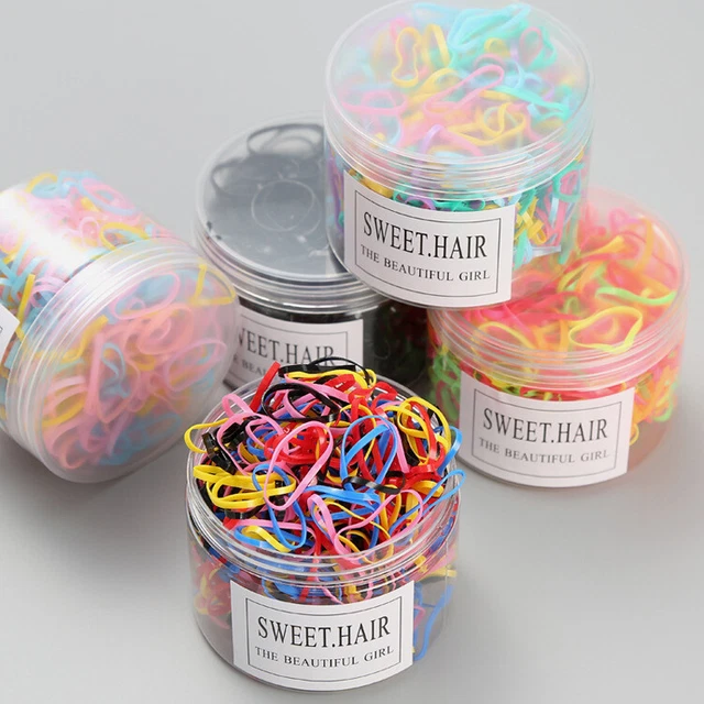 500pcs Colorful Small Elastic Hair Bands Rubber Cute Girls Kids Ponytail Holder 3