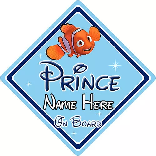 Baby On Board Car Sign - Disney Nemo - Personalised