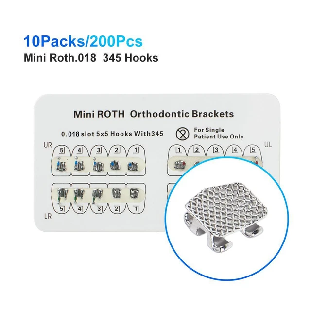 mesh base For orthodontic Roth.022/018 Orthodontic Mini Dental Brackets