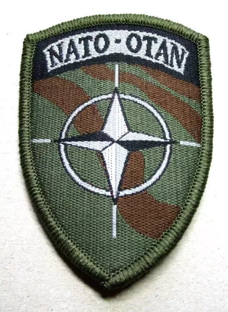 KLETT Bundeswehr Verbandsabzeichen NATO-OTAN oliv/weiß/braun Abzeichen Patch #2