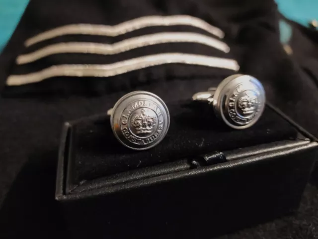 Vintage Glamorgan Police (obsolete) Tunic Button Cufflinks. Handmade in UK.