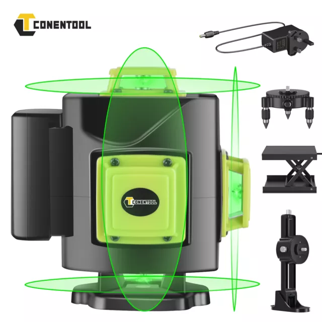 16 Line Laser Level Self Leveling Green Cross Line 360° Rotary Measure Tool