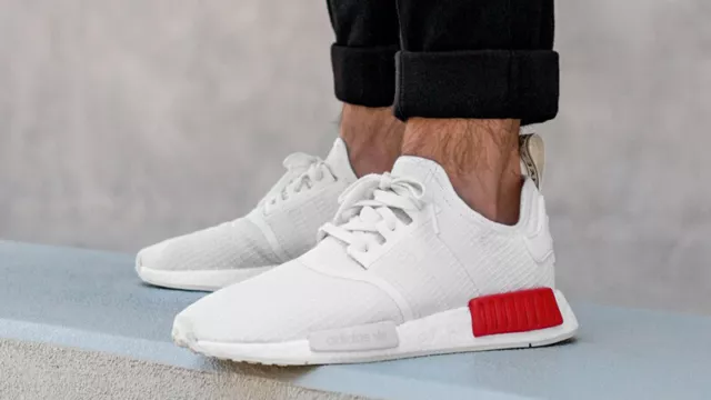 ADIDAS ORIGINALS NMD R1 BOOST Nomad B37619 White Off Lush Red Men 8 Shoes - PicClick