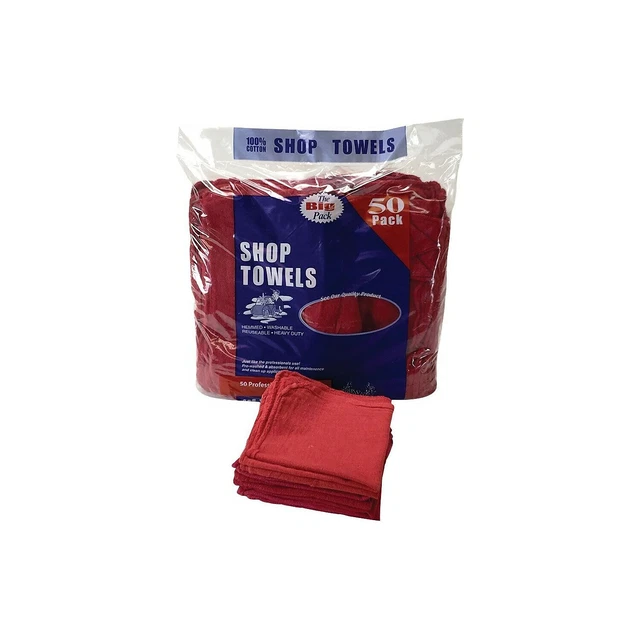 Monarch Brands Red Shop Towel 50 pack AT-STB50-BG