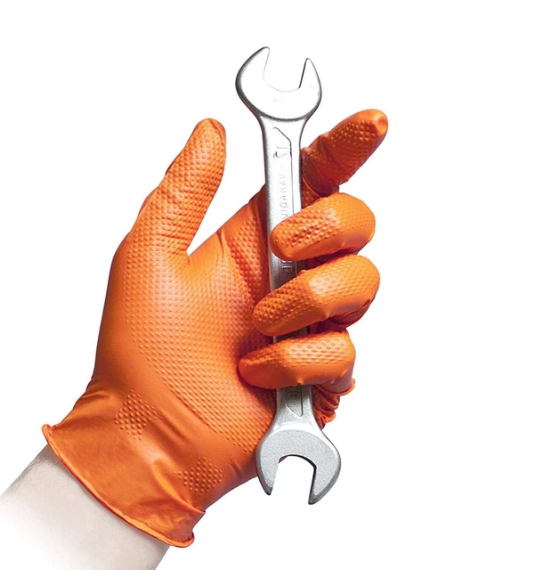 Guanti Nitrile Arancione Tg M 50Pz
