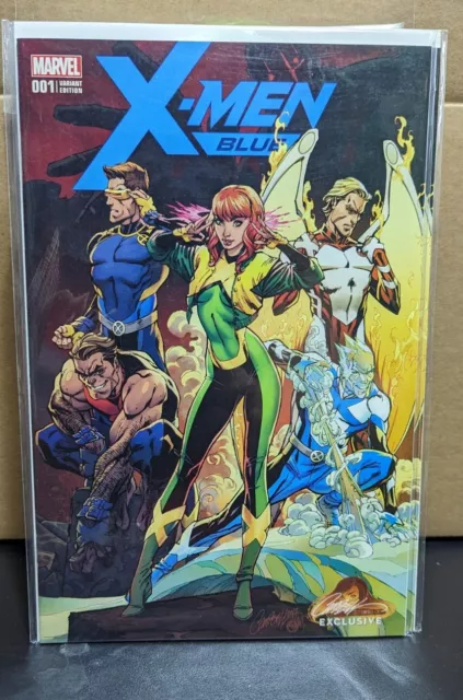 J Scott Campbell Exclusive Variant Comic Cover Art ~ X-Men Blue #1 Jean Grey NM