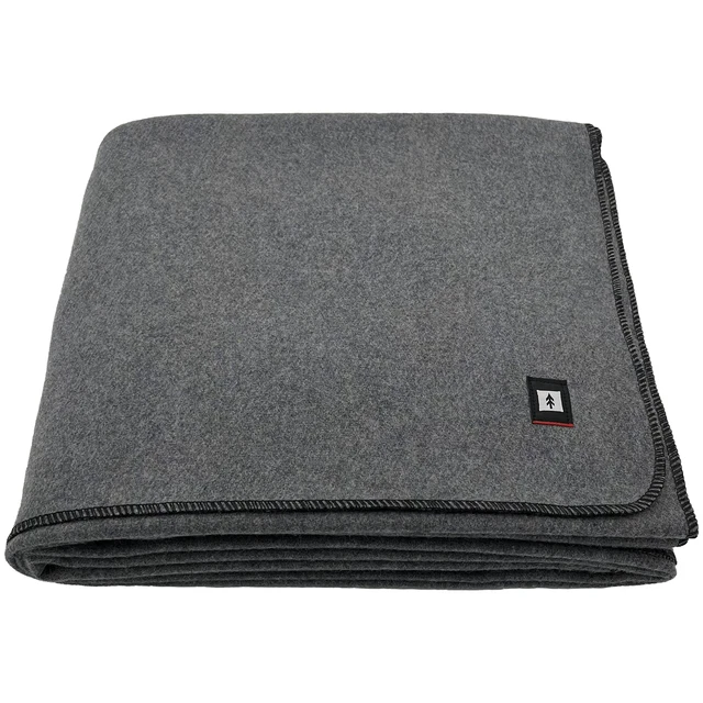 90% Wool Blanket, 90" x 66", Camping Blanket, Wool Blanket Military Surplus (...
