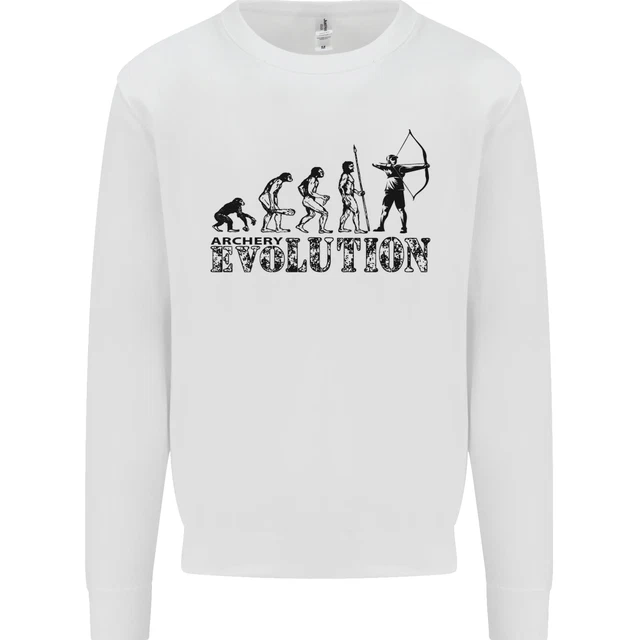 Evolution of an Archer Funny Archery Archer Kids Sweatshirt Jumper