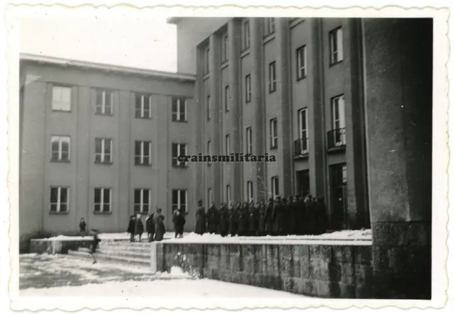 Orig. Foto TdW Chor am Rathaus SOSNOWITZ Sosnowiec b. Kattowitz Polen 1941