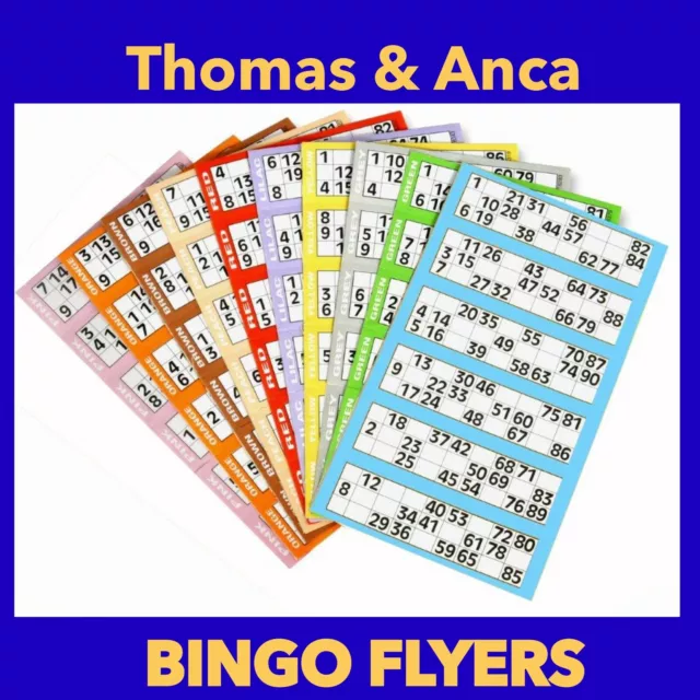 Bingo Tickets Bingo Flyers Bingo Singles Quickies 6 to View 24000