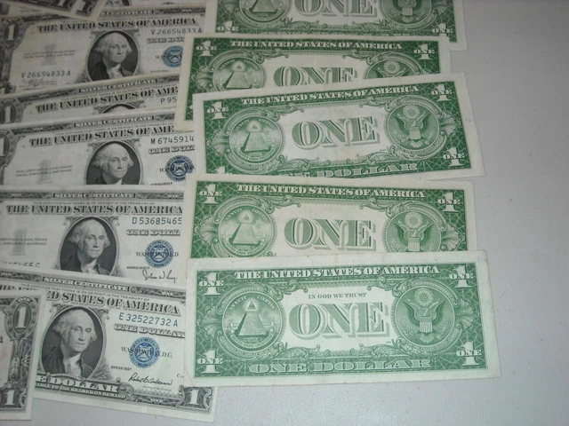 1935 1957 One Dollar Blue Seal Note Silver Certificate VG/VF LIGHTLY CIRCULATED+ 6