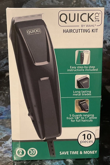WAHL Quick Cut Hair Clippers 10 Pc Haircutting Kit Styling Set. NEW! See Photos!