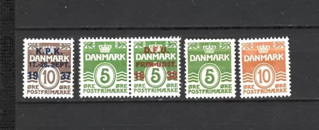 1690 - DANEMARK  TIMBRES 1933-1938 MH* cote: 31.40€