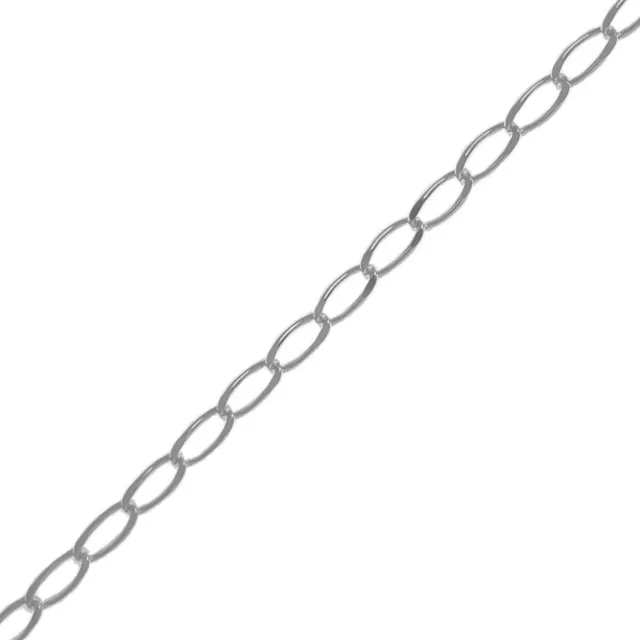 Chaîne maille Cheval en Argent 925 - Longueur au choix - Largeur 1,5mm - Mixte