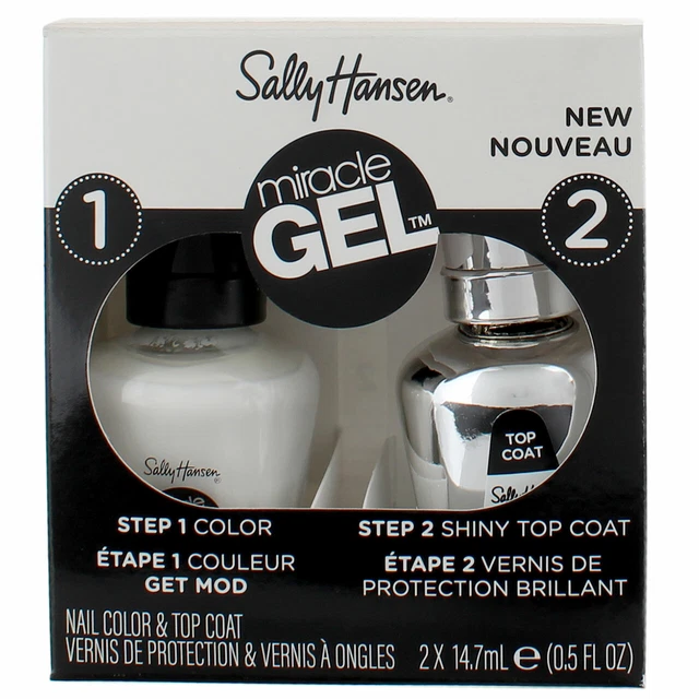 6 Pack Sally Hansen Miracle Gel Nail Polish Liquid, 2 Ct, Get Mod, 0.5 fl oz