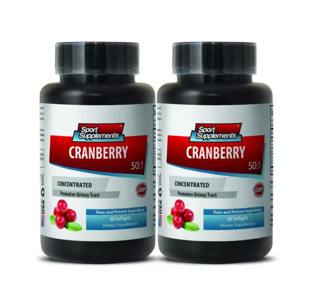 Cranberry 500 - Cranberry Extract 50:1 - Stomach Ulcer, Bladder Health Pills 2B