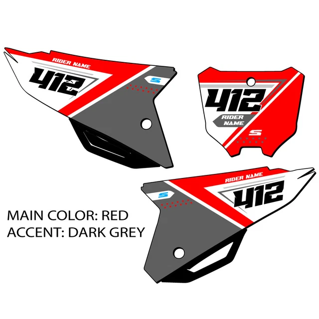 CRF 250 R SG65  Custom MX Number Plates Senge Graphics Kit Compatible with Honda