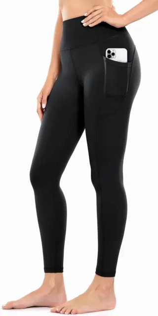 WOMEN HIGH WAISTED Tummy Control Gym Yoga Pants Workout Leggings with  Pockets £49.87 - PicClick UK