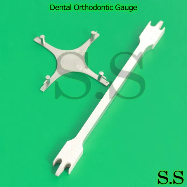 2x Dental Bracket and Start Gauge Measuring Gauge Orthodontic Dentistry Ortho