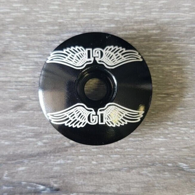 GT WINGS BMX Repop Bicycle Headset Top Cap 1 1/8" Black Stem Cap Bike