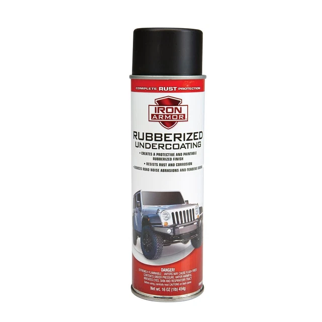 IRON ARMOR 16 oz. Black Rubberized Undercoating Spray Paint 60774