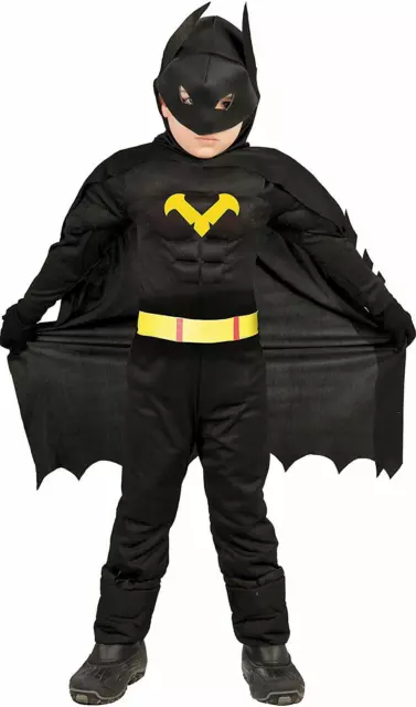 GUIRCA COSTUME BATMAN Supereroe Carnevale Bambino con Vestito