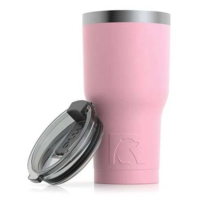 RTIC 20 oz Insulated Tumbler Stainless Steel Coffee Travel Mug w/ Lid, Flamingo