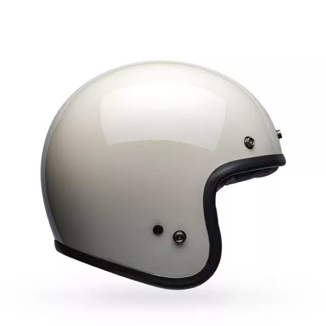 Bell Custom 500 Open Face Motorcycle Helmet Gloss Vintage White Large