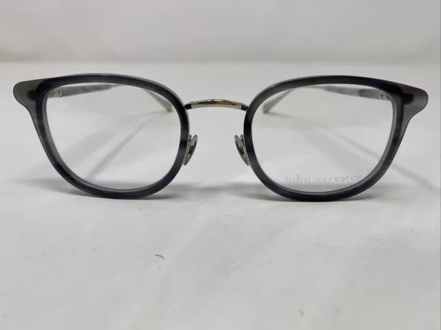 John Varvatos Japan V410 Smoke 49-22-145 Gray Full Rim Eyeglasses Frame KJ49