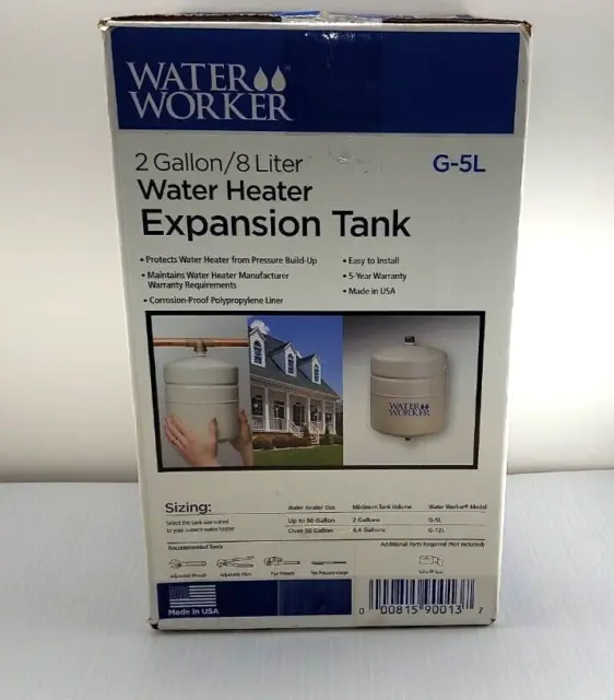Water Worker 2 Gallon Expansion Tank G5L Up To 50 Gallon Water Heaters