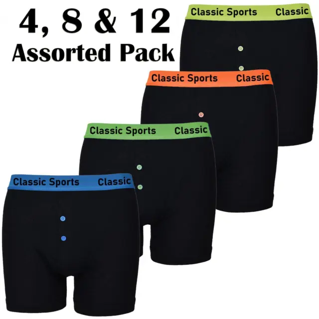 12 Pack Mens Boxers Shorts Neon Band Boxer Soft Cotton Trunks Designer Underwear