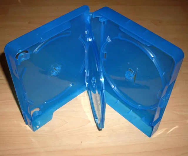 Blu Ray Hülle Vierfach 4fach 4-fach blau Blu-Rays Rückenebreite 24mm 2,4cm Neu