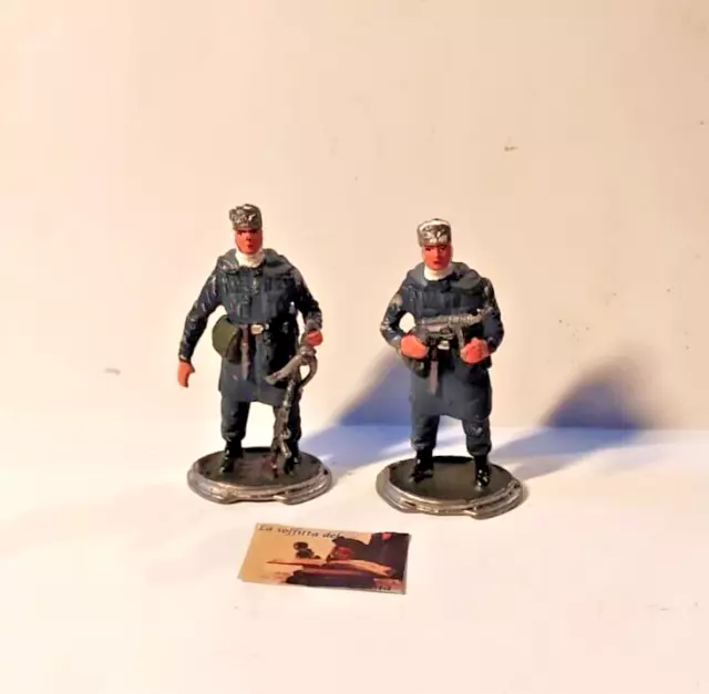 Soldatini Toy Soldiers senza marca Tedeschi WWII in metallo scala 1:32 cm 6