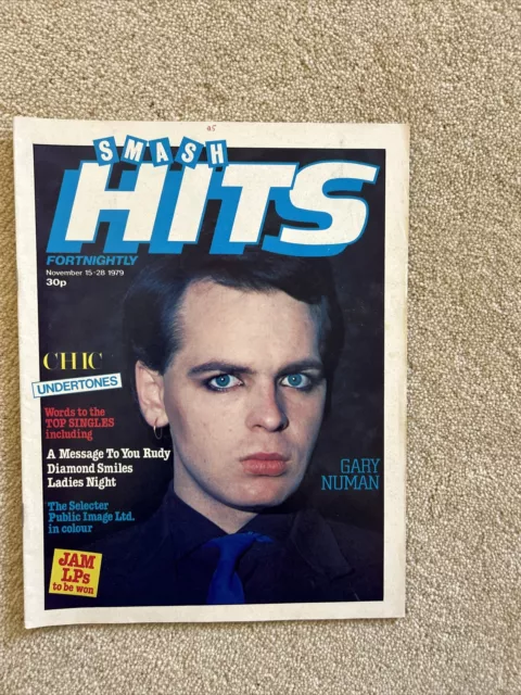 Rare SMASH HITS Magazine 15-28 NOVEMBER 1979 Gary Numan Lydon Undertones SM258G