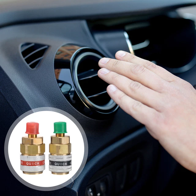 2 pz connettore accoppiatore connettore aria condizionata adattatore auto refrigerante A/C