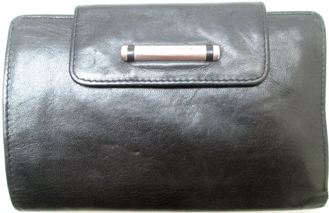 Portefeuille CARVIN Vintage En Cuir Reptile - Noir, Parfait état Occasion