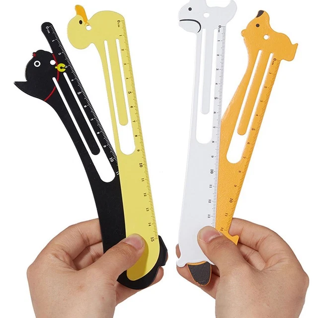 QUARKZMAN 2 Stück Geradlineale 15 Cm Aus Aluminiumlegierung – Metrisches Maß Mit Clip-Funktion Als Lesezeichen, Rot/Dunkelrot