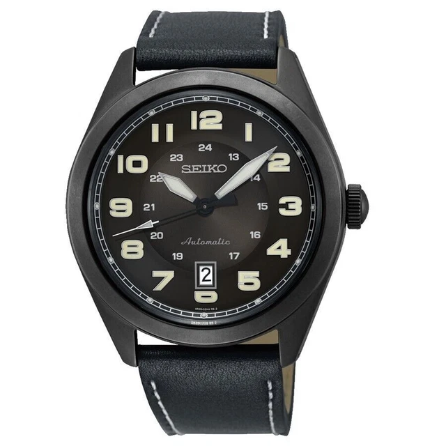 Bracelet De Montre En Cuir Noir Seiko - Neuf - Fabriqué En France