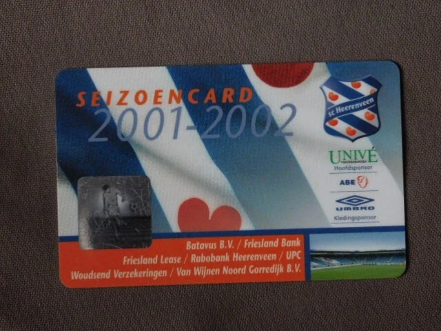 Seizoen Club Card 2001/2002 - FC Heerenveen / Football