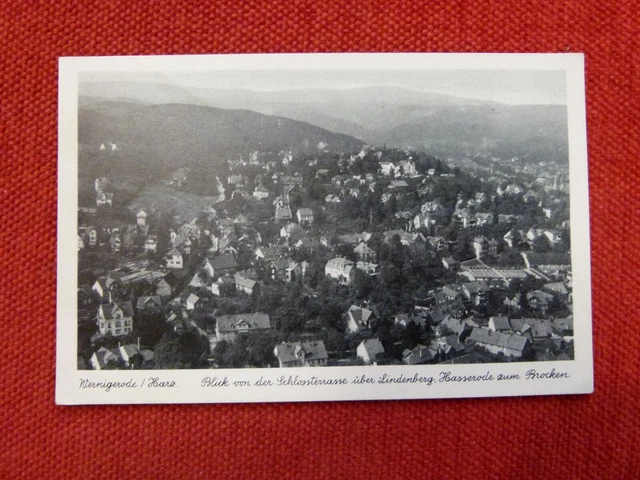 AK Ansichtskarte Wernigerode Blick vom Schloss zum Brocken vor 1945