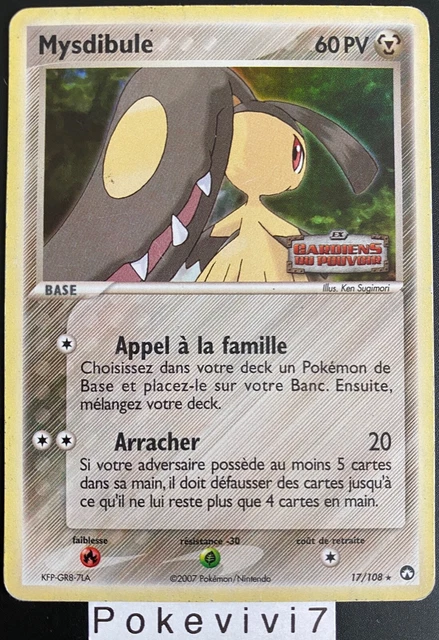Pokemon Card MYDIBULE 17/108 Rare REVERSE Block EX Guardians of Power FR