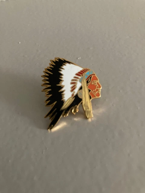 Pin's Tête D'indien En étain - Argenté - Très Bon état - Collection Ou Décoration