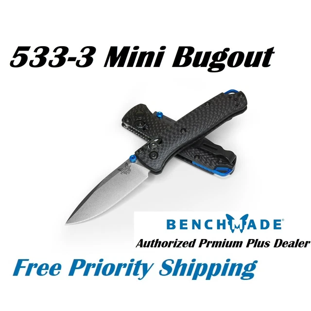 Benchmade Mini Bugout 533-3 Pocket Knife New ,Authorized Dealer