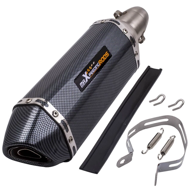 38-51mm Universal Motorcycle Slip-On Exhaust Muffler Silencer Pipe w/ DB Killer