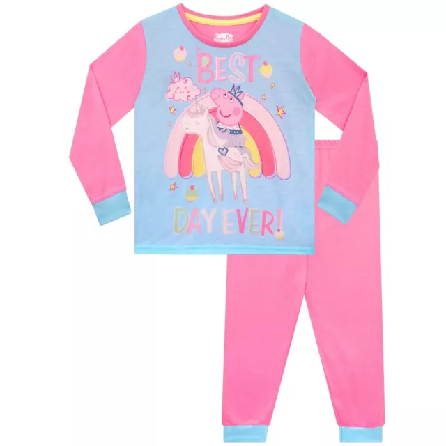 Peppa Pig Unicorn Pyjamas Kids Girls 18 24 Months 2 3 4 5 6 7 8 Years PJs Pink