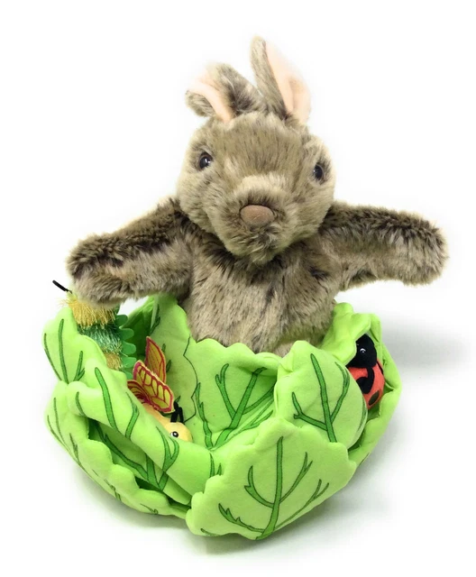 THE PUPPET COMPANY Hide Away Puppets Rabbit in A Lettuce with 3