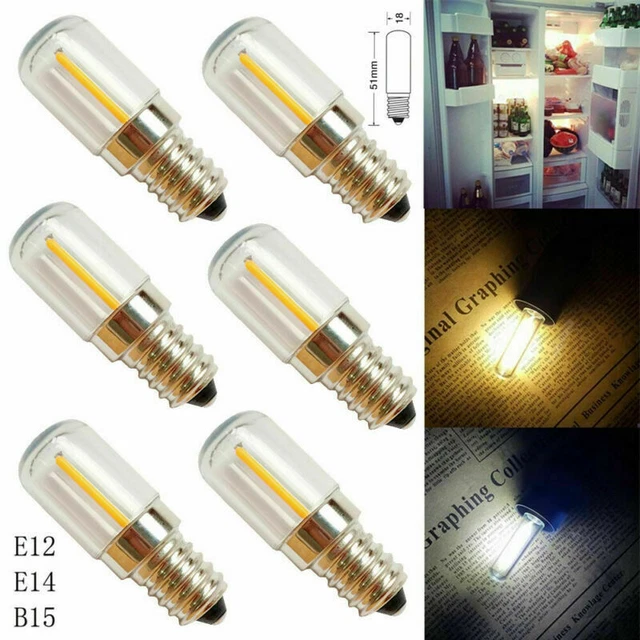 E12 E14 B15 LED Filament Glühbirne Dimmbar 1W 2W 4W Für Kühlschrank MINI Lampe 3