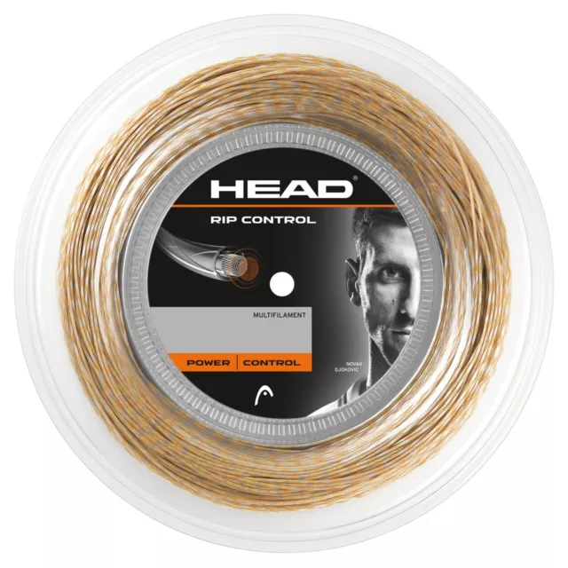 HEAD RIP Control Tennis Racket String - 1.25mm / 17 - 200m Reel - Natural