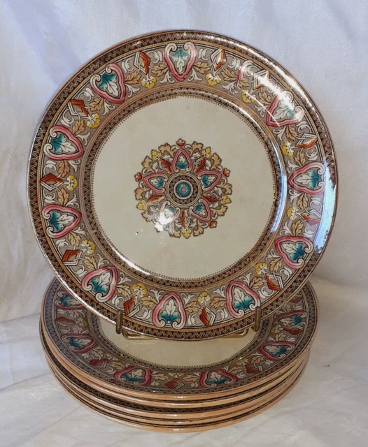 Lot 4 Assiettes à Dessert Luneville – Porcelaine Vintage France 1920-1949 Motif Floral