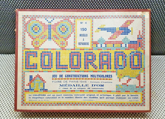 Jeu De Construction COLORADO Vintage – Pièces Multicolores En Bakélite, Ancien